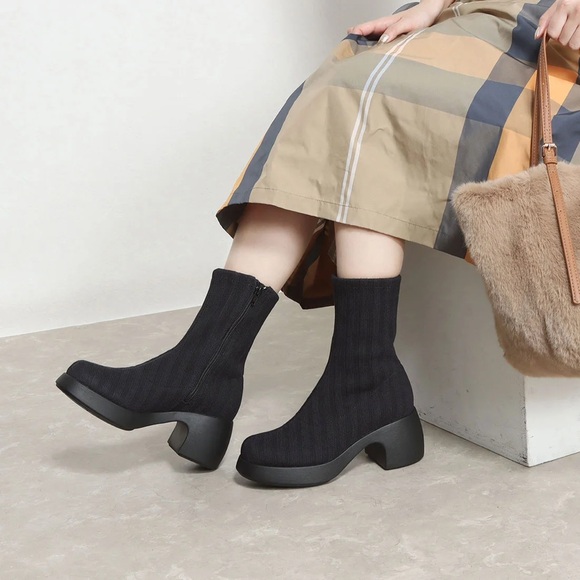 CAMPER Thelma structured textile boots - Picture 2 of 7